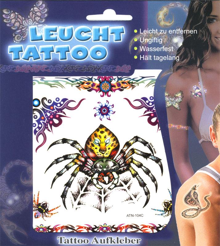 Glow Tattoo Sticker Spider