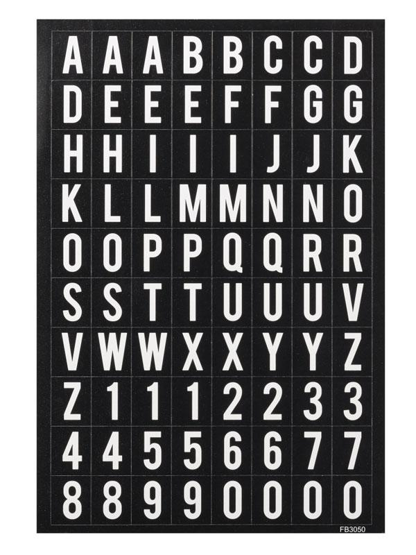 Numbers letters