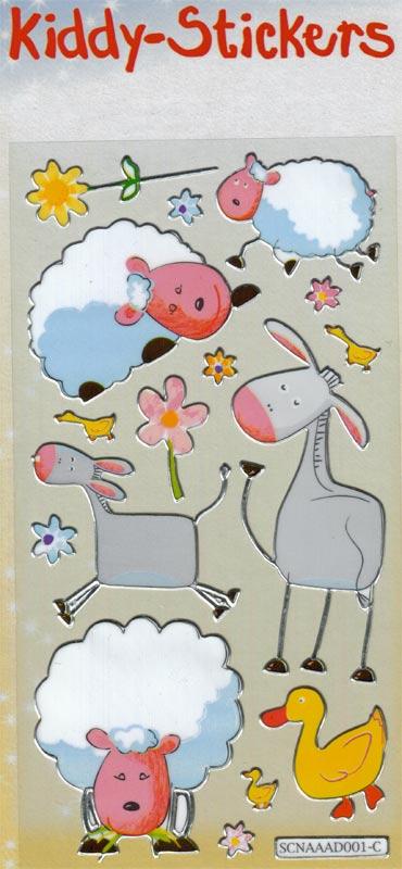 Metallic Kiddy-Stickers Tiere VI