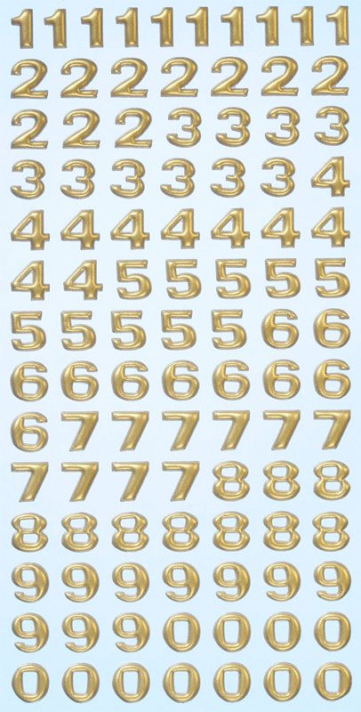SOFTY - Sticker gold Zahlen 9 mm