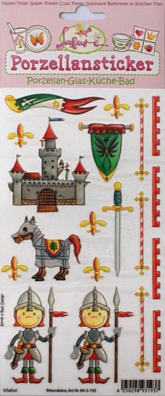 Porcelain sticker knight
