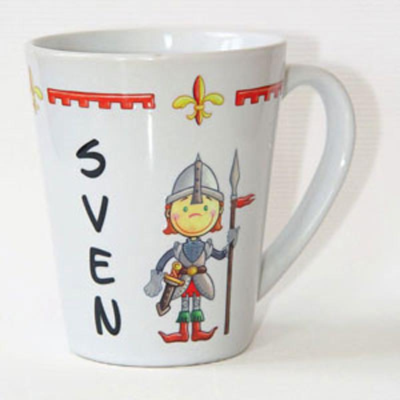 Porcelain sticker knight