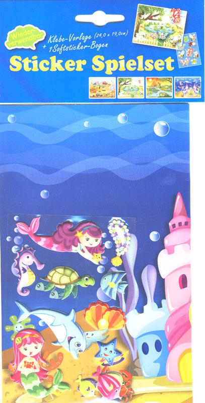 Schaum-Sticker Spielset Meerjungfrau