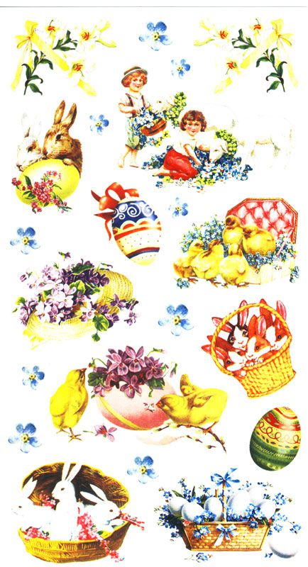 Easter egg sticker paper face V