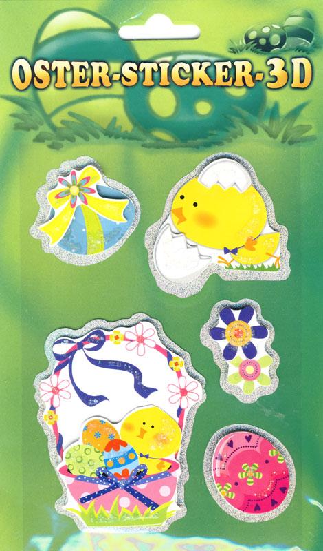 Collage Oster-Sticker 3D III