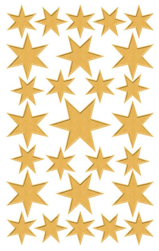Festliche Sterne Sticker gold