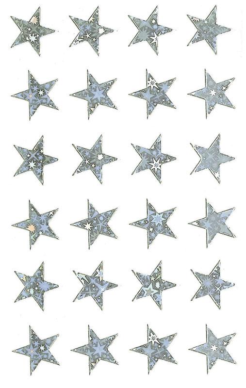 Festliche Sterne Effektfolie silber