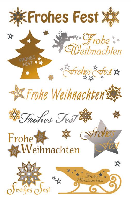 Schriftzug - Frohe Weihnahten gold