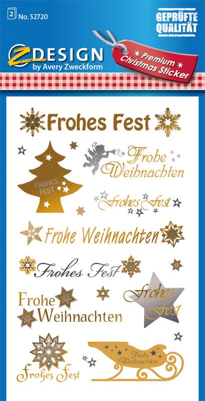 Schriftzug - Frohe Weihnahten gold
