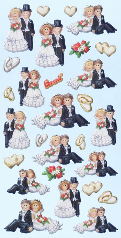 Schaumstoff Sticker Hochzeitspaare