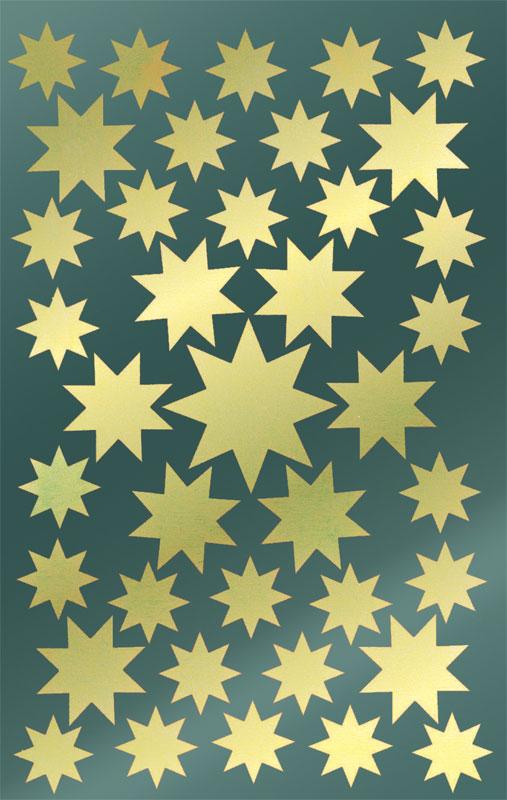 Shiny foil stickers gold star