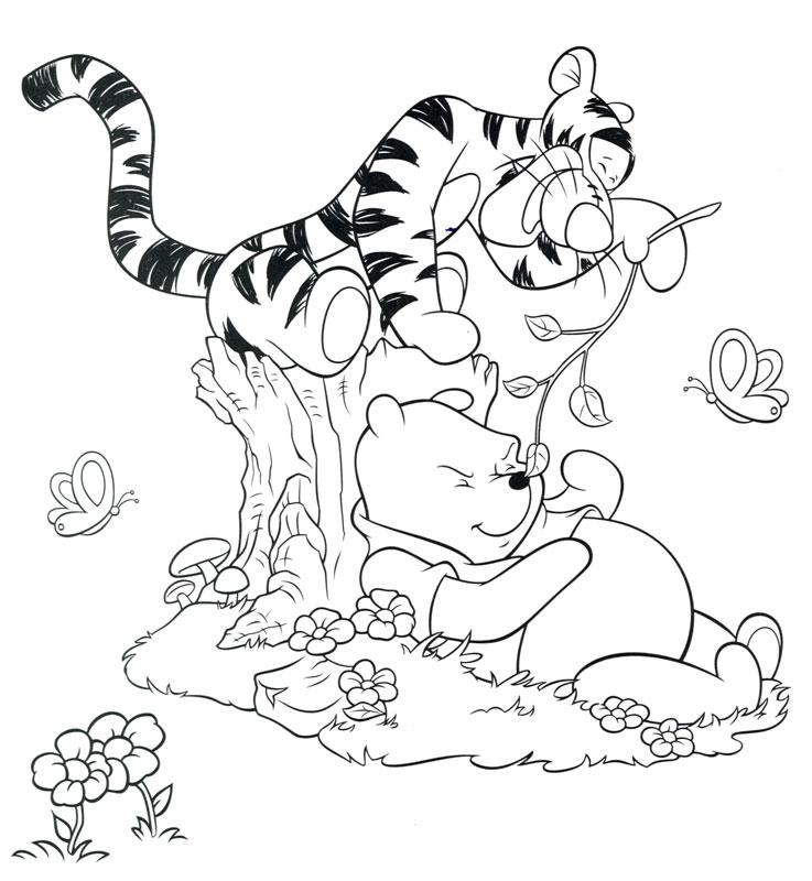 Winnie the Pooh Sticker blue