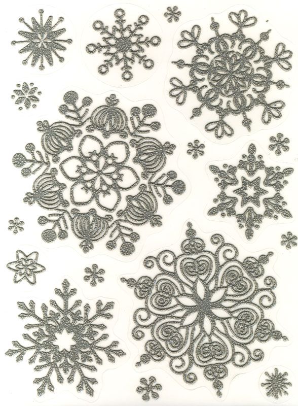 Snowflakes silver IV