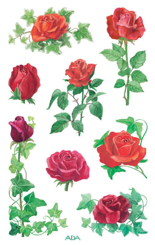 Flowers Paper Sticker Roses