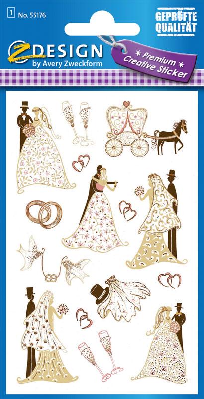 Premium Papier Sticker Brautpaar