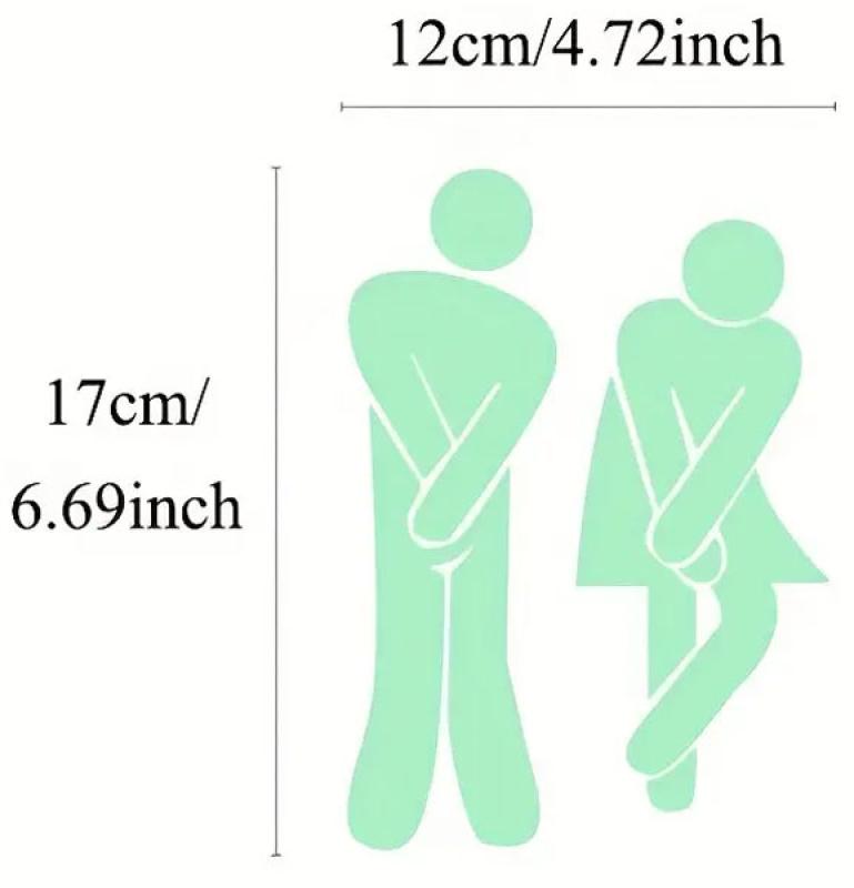 Luminous toilet sticker woman-man