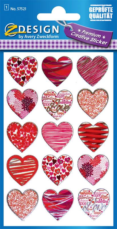Effect foil sticker heart