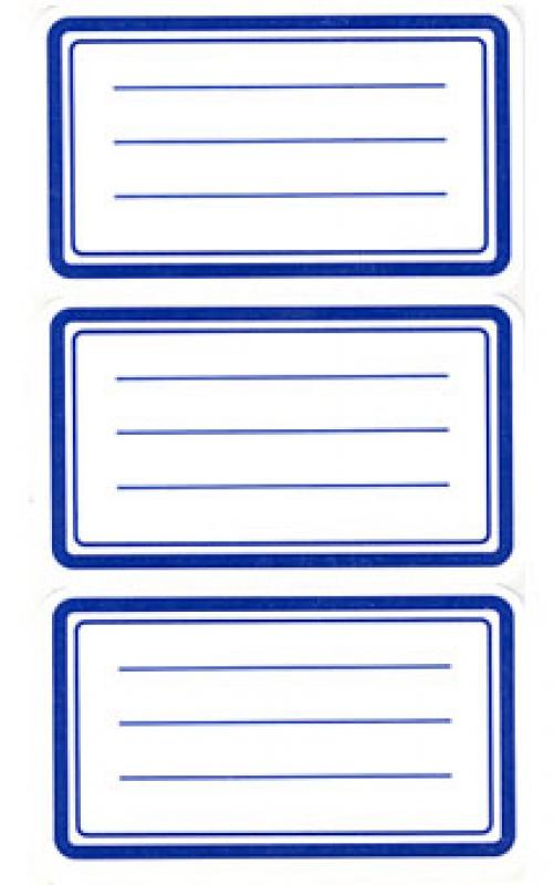 Book labels frame blue