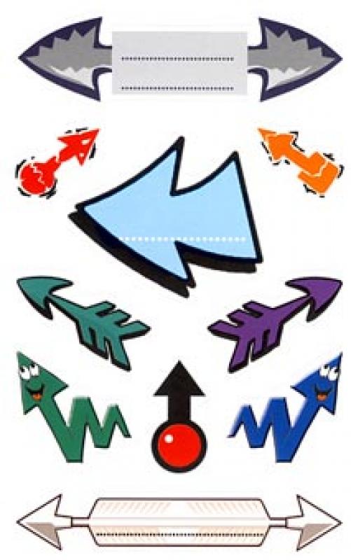 Book labels arrow