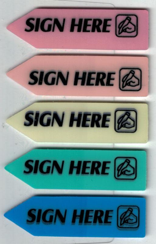 Contract signature Arrow index Memo Sticky note