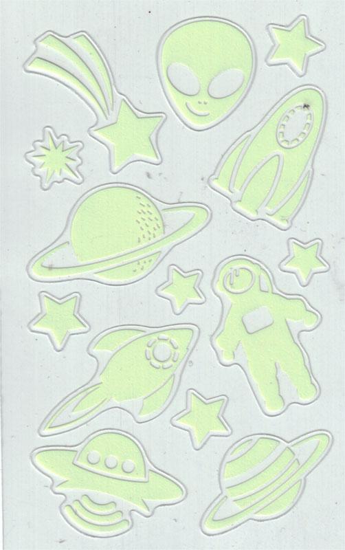 Glow-in-the-dark Space Stickers