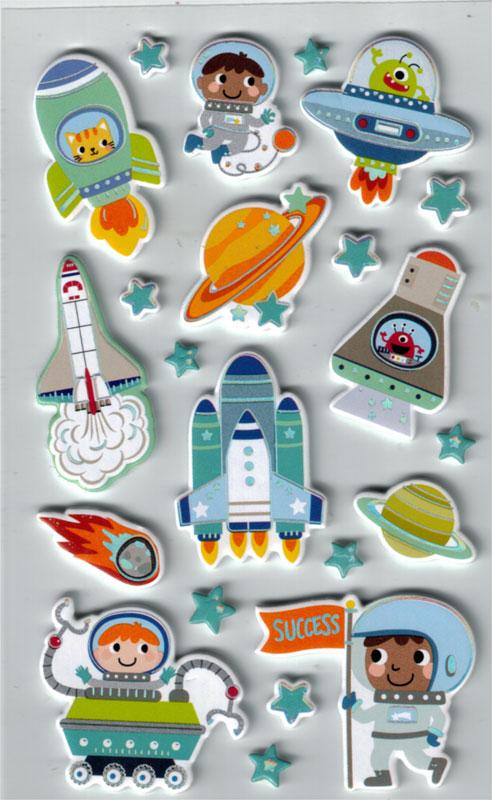 3D Softsticker Weltraum