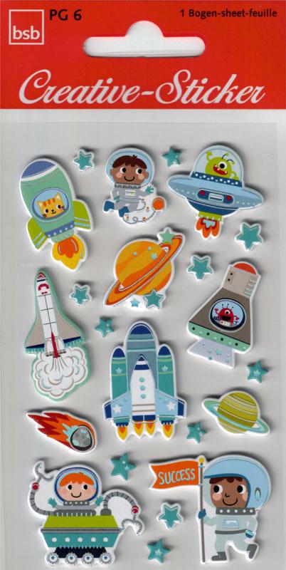 3D Softsticker Weltraum