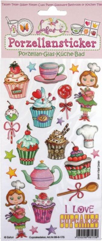 Porzellansticker Cupcake