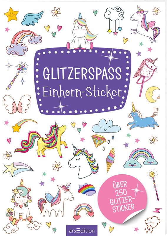 Glitzerspaß – Einhorn 250 Sticker