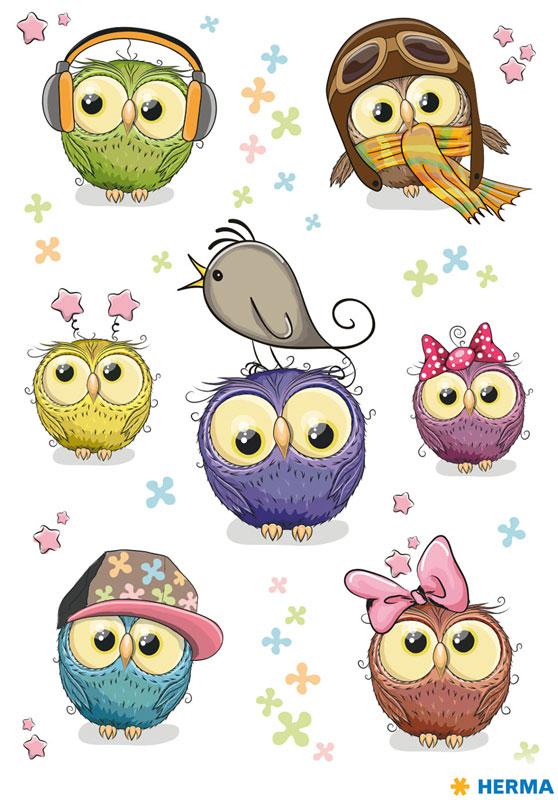 Eulenkinder Sticker Transpuffy