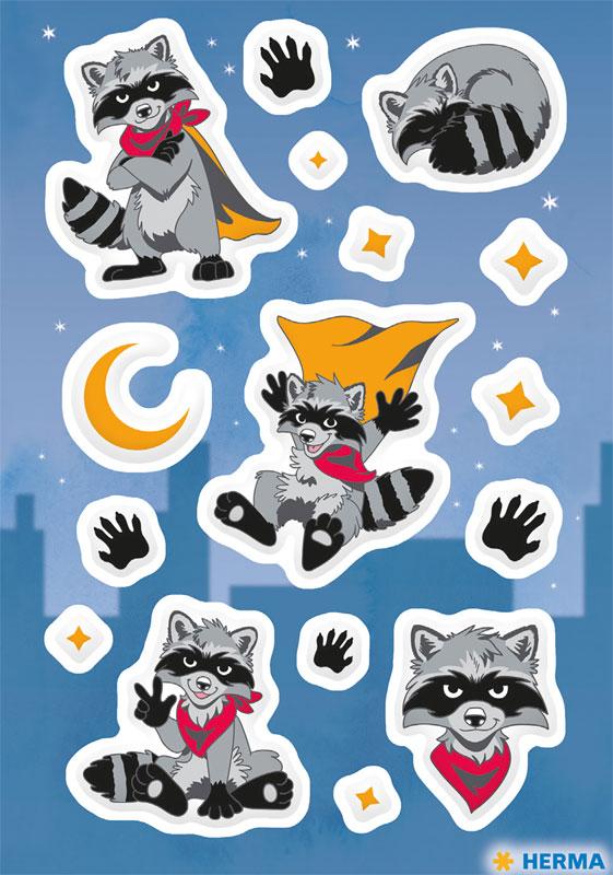 Sticker Oskar - the raccoon