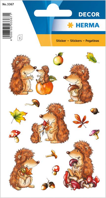Autumn paper sticker hedgehogAutumn Sticker Hedgehog