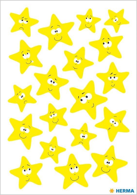 Neon Sticker Stern gelb