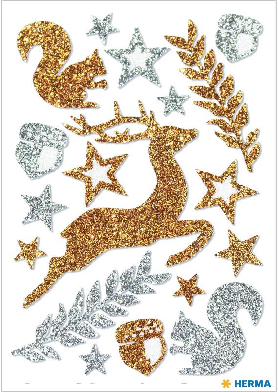 Noble Sticker Star Deer silver gold