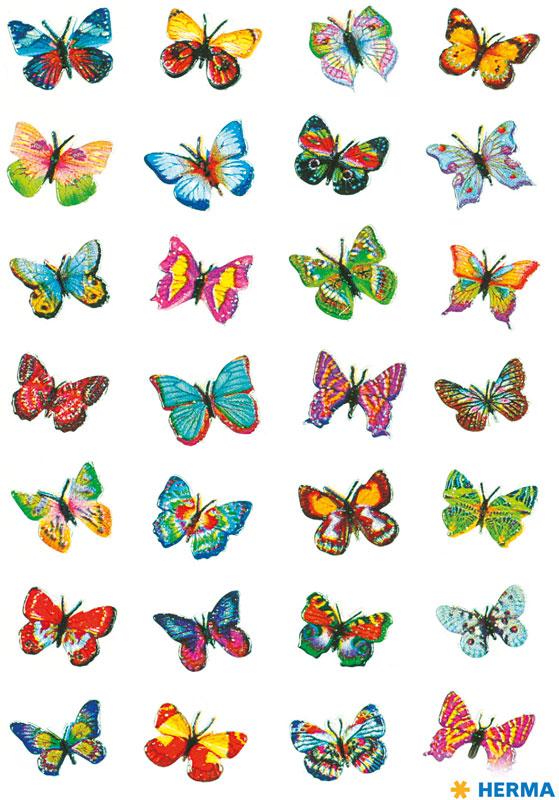 Sticker butterflies glitter foil