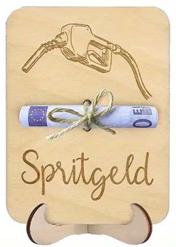 Holzgeldgeschenkverpackung für Spritgeld