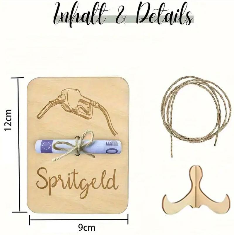 Holzgeldgeschenkverpackung für Spritgeld