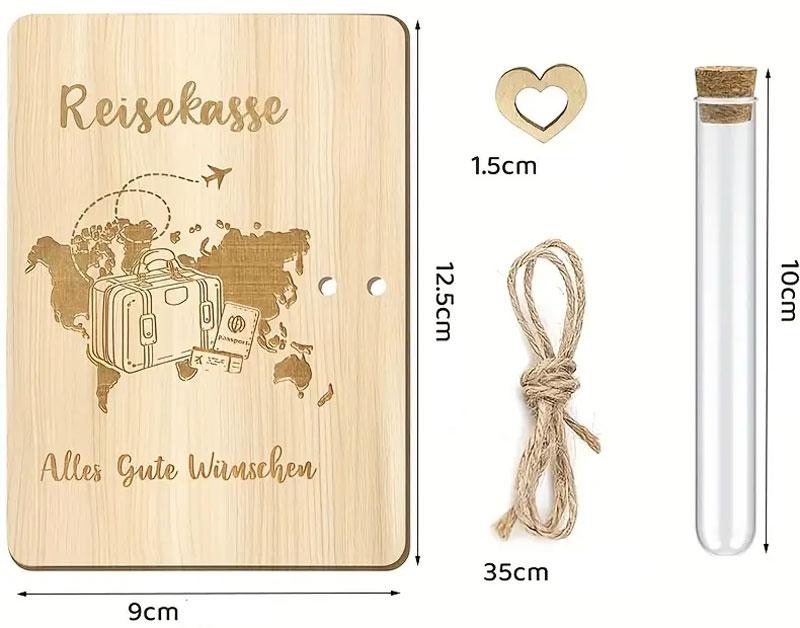 Holzgeldgeschenkverpackung Reisekasse