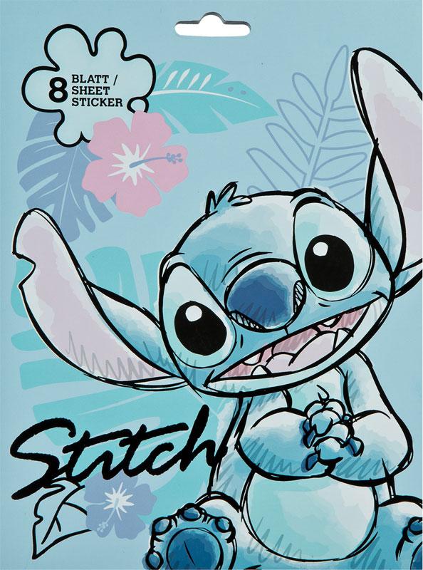 Stickerblock mit Metallic Stickern 8 Blatt Lilo & Stitch