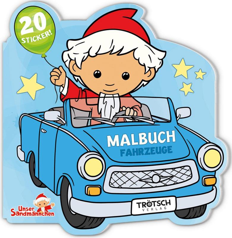 Mini-Malbuch Unser Sandmännchen mit Fahrzeug Stickern