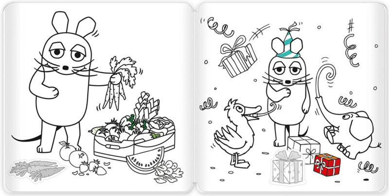 Die Maus Stickermalbuch