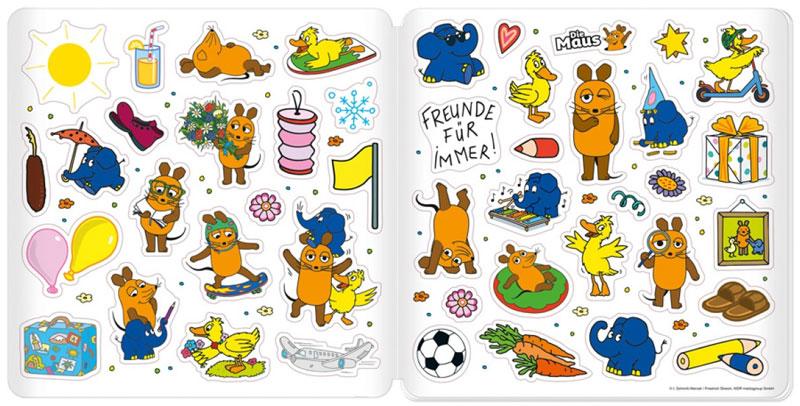 Die Maus Stickermalbuch
