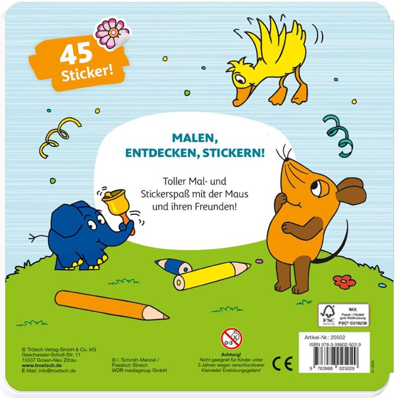 Die Maus Stickermalbuch
