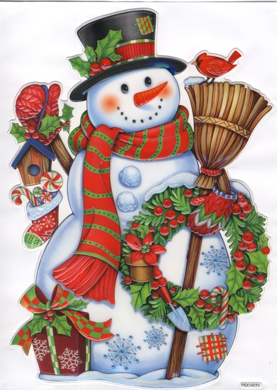3D-Weihnachts Dekosticker Snowman