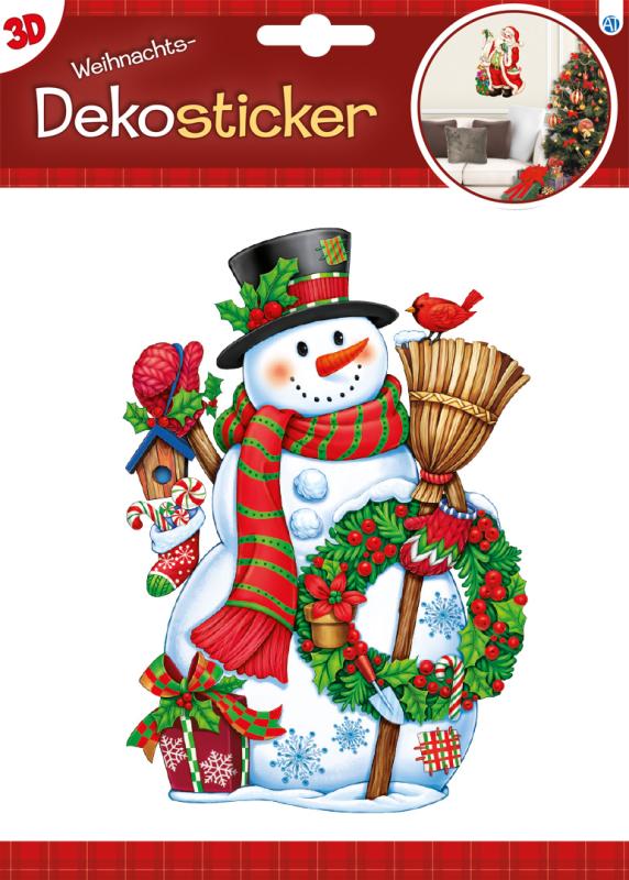 3D Christmas Decoration Sticker Snowman