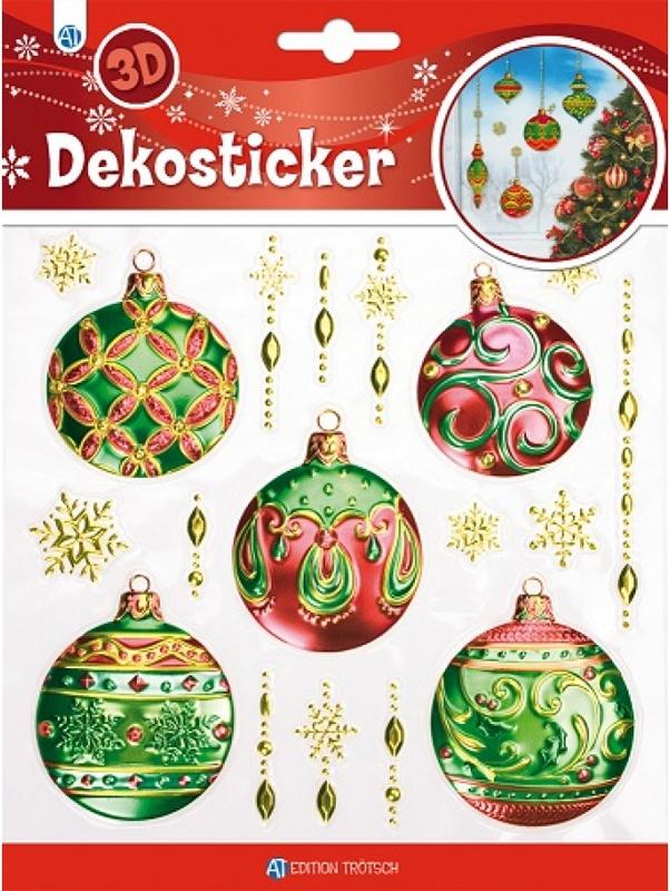 3D Decorative Stickers Christmas Balls