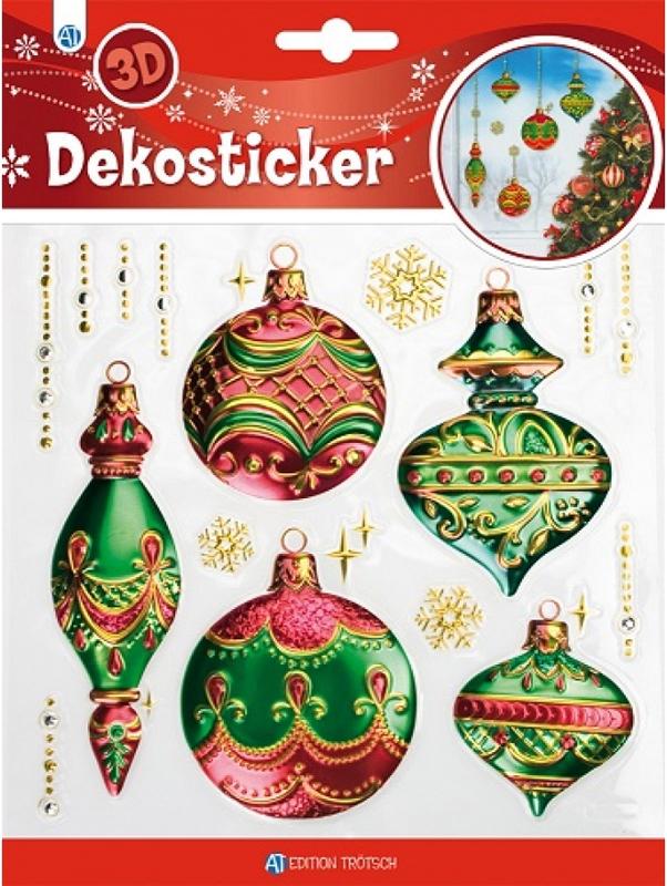 3D Decorative Stickers Christmas Balls