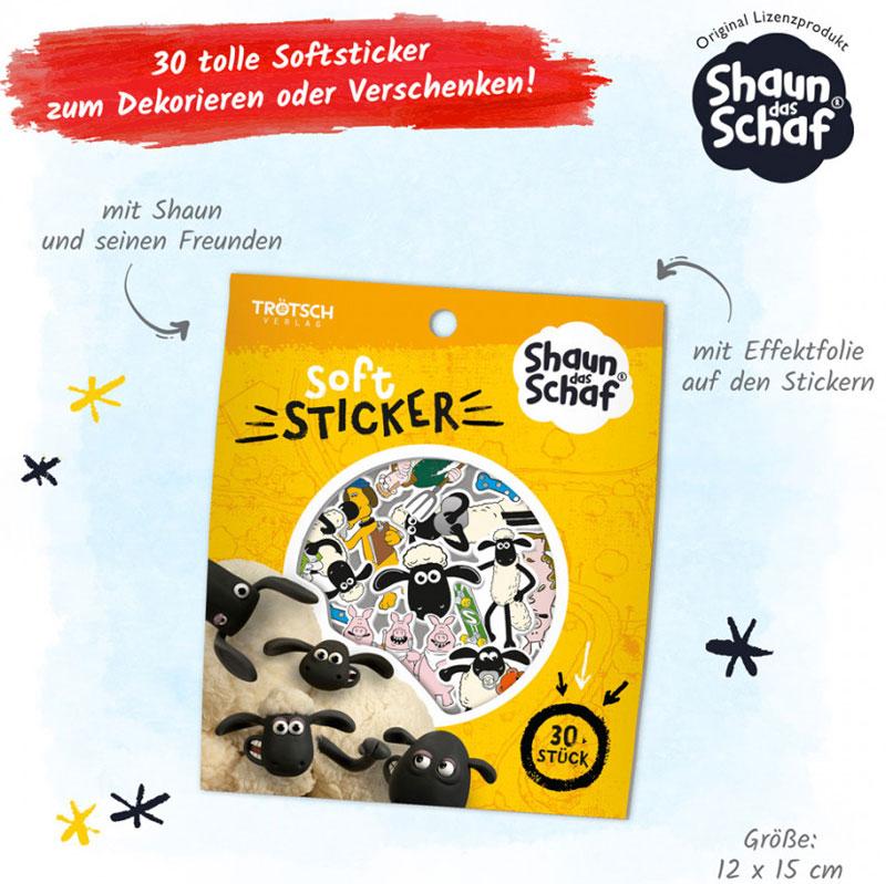 Soft-Sticker SHAUN das Schaf