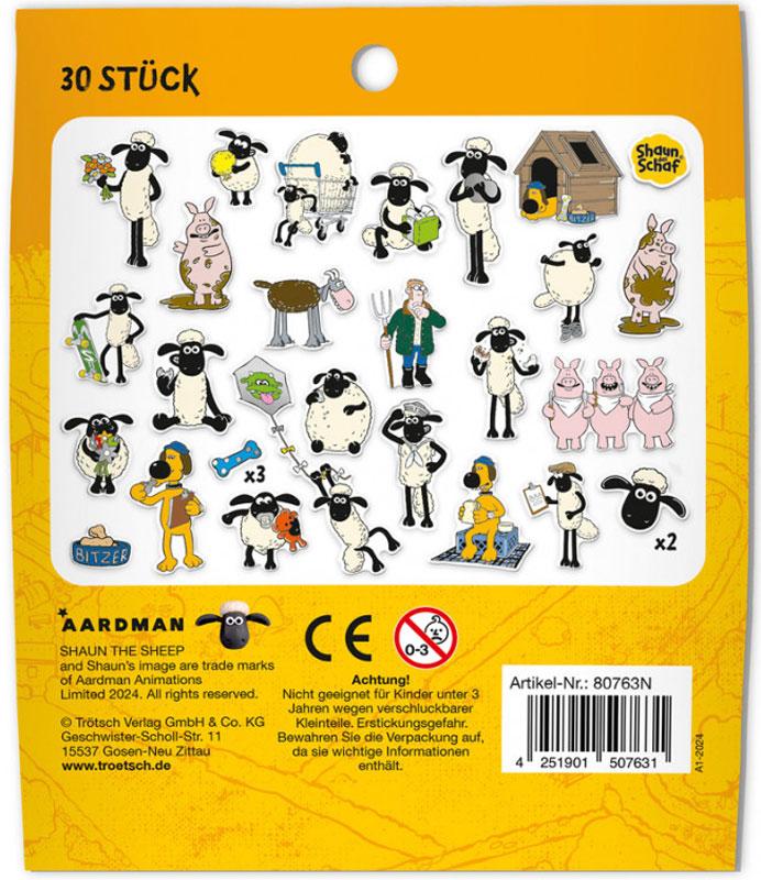 Soft-Sticker SHAUN das Schaf