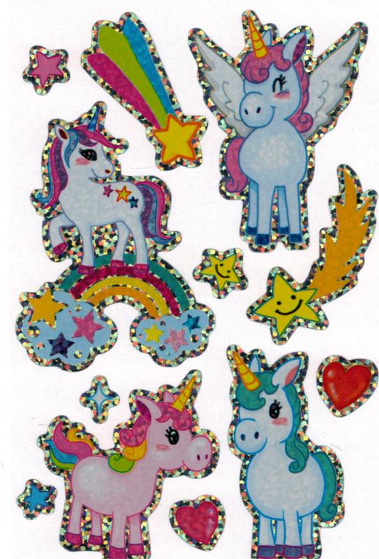 Metallic Sticker Einhorn